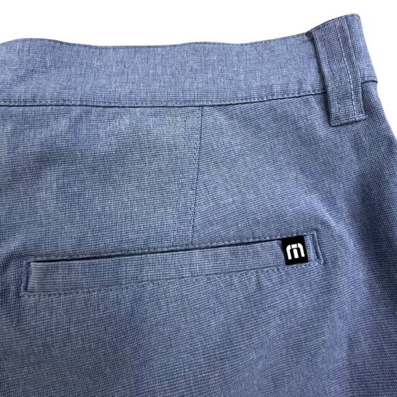 Travis Mathew Golf Shorts Mens 35 Blue Stretch 9” Inseam Casual Comfort - Picture 7 of 10
